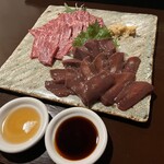 旬路 松田 - 馬刺し 霜降り・レバー