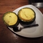 焼肉うしごろ - まるごとカボチャのアイスクリームです。