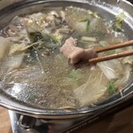 食堂 O-SAKA-YA - 出汁兼コリコリ食感楽しむサガリ的部分