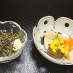 さかや - わらびのお浸し♪たけのこの煮物