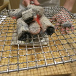 たかおか - 目の前で棒鯖を焼いてくれる