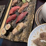 肉寿司 肉和食 KINTAN - 噛まずにのめるくらいまろやかな肉寿司