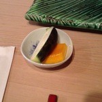 ナスとカボチャ（ポリンキー）の漬け物