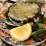 和泉鮨 - 鮑の活け造り