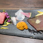 灯 - 中トロ、平目、雲丹、鰹