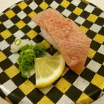 海鮮寿司とれとれ市場 - 本マグロ大トロ炙り（H26.7.25）