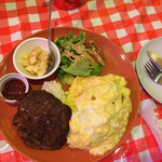 マンチーズ・ダイナー - オムライスとBBQポークの空中写真 2014/06(8th)