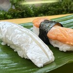 亀庄寿司 - 真鯛腹身・赤貝