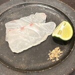 鮨菜 和喜智 - 真鯛　胡麻塩　酢橘