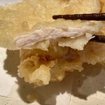 茶ぶ釜 - スライスされたむね肉がとても柔らかい