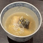 鮨菜 和喜智 - ホッケ　筍　揚げ出汁　カラスミ