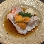 鮨菜 和喜智 - 釧路　馬糞雲丹　キンキ