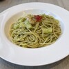 センガワポワール - 海老とじゃがいものジェノベーゼ1,200円＋パスタ麺大盛り200円＋ドリンクバーセット215円