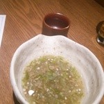 俺の魚を食ってみろ!! - (2014/8/1)お通しはオクラとナメコの擦り流し