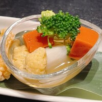 泳ぎとらふぐ活蟹料理 あじ平 曽根崎 - 先付け③