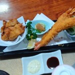 川喜 - 料理写真:海老唐揚げ御膳です〜♥