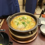 人形町今半 - 〆にとろ玉ご飯を作ってくださる。
