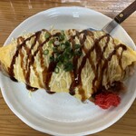 よしむら - ホルモンうどんオムレツ