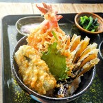 光る海 - ミニエビ天丼