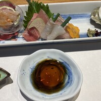 波奈 本店 - （２）【造り】活鮑　活伊勢海老　相盛り（３）【刺身】本鮪入り三種