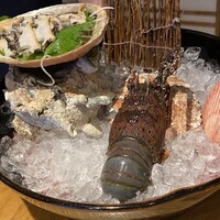 波奈 本店 - （２）【造り】活鮑　活伊勢海老　相盛り