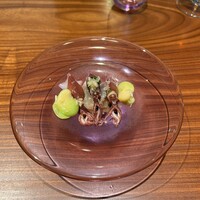 西麻布 香宮 - 富山県産 蛍烏賊とクラゲヘッドの葱ソース和え・柚子胡椒風味