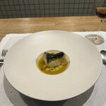 シャントレル - 9皿目
      アイナメ、ジャガイモ、スープ仕立て。
      