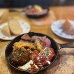 赤いトタン屋根の猫 - 