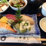 Kyou Sushi - おもてなし御膳。ランチタイムに利用しました。