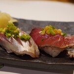 竹梅 - 鰹と鯵のお寿司