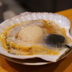 竹梅 - 天ぷらになる前のホタテ