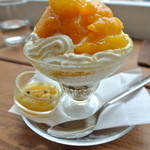 路の上のカフェ日日 - 県産マンゴーのパフェ