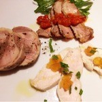横浜馬車道 旬の肉料理イタリアン オステリア・アウストロ - 2014.7.  丹波黒鳥の食べ尽くし 前菜の盛り合わせ