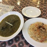 インド料理 パリワル - パラクゴスwithアフガニプラオ