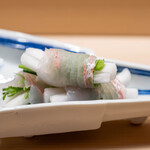 麻布 かどわき - 2025.4 鮃（ひらめ）と鮟肝の北京ダック風