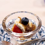 麻布 かどわき - 2025.4 トリュフ蜂蜜漬け リコッタ ブルーベリー いちご せとか メロン