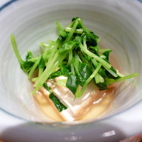 銀座 圓 - 水菜・三つ葉と油揚げのお浸し