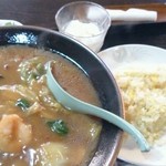 キナレヤ - エビ味噌ラーメン＋半チャーハンセット