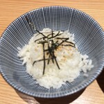焼きあご塩らー麺 たかはし - お茶漬け用白めし