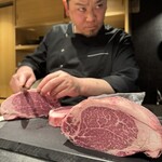 森ふじ - 肉捌くご主人