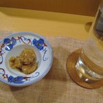 鮨竜 - お通しのほたて：2009年12月_鮨竜 狸小路店