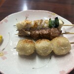 ささのや - つくね、レバー、ネギマ。