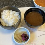 御成町　石川 - 【'25.3】ごはん、赤だし、香の物