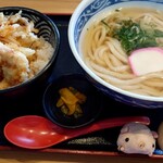 綱屋 - 料理写真:かけうどんとミニとり天丼セット