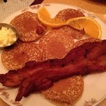 Sears Fine Food - Pancakes with bacon strips or link sausage, add ($14.2)