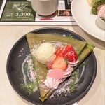 ビタースイーツ・ビュッフェ - 辻利兵衛本店 宇治抹茶とさくらのクレープ