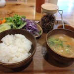 九重珈琲 半道橋店 - ご飯セット。