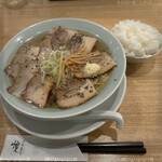 つけ麺 中華そば 燦 - 中華そば＆ライス　1040円