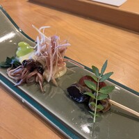ながり鮨 錬 - ホタルイカの酢味噌和えとバイ貝