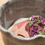 炭焼 おかげさん - 高坂鶏肝ハツ刺し